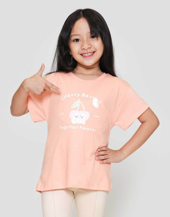 Little M Cherry Besties Kaos Anak Perempuan