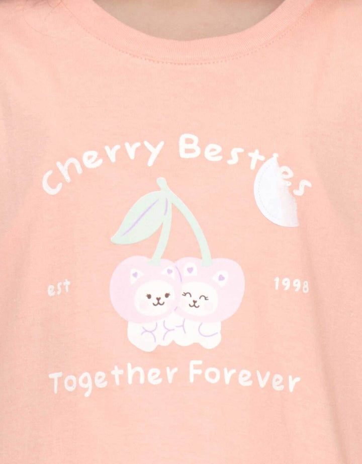 Little M Cherry Besties Kaos Anak Perempuan