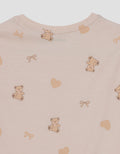 Little M Print Aop Bear Kaos Anak Perempuan