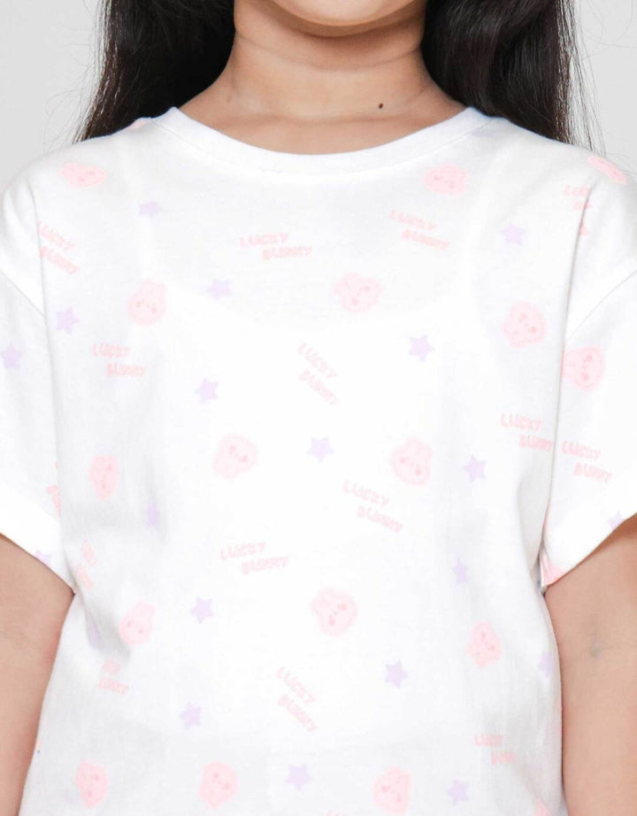 Little M Aop Rabbit Kaos Anak Perempuan