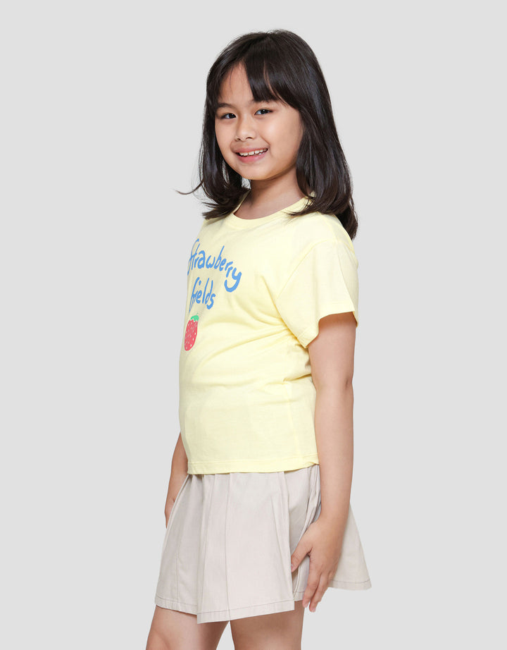 Little M Tee Strawberry Fields Kaos Anak Perempuan