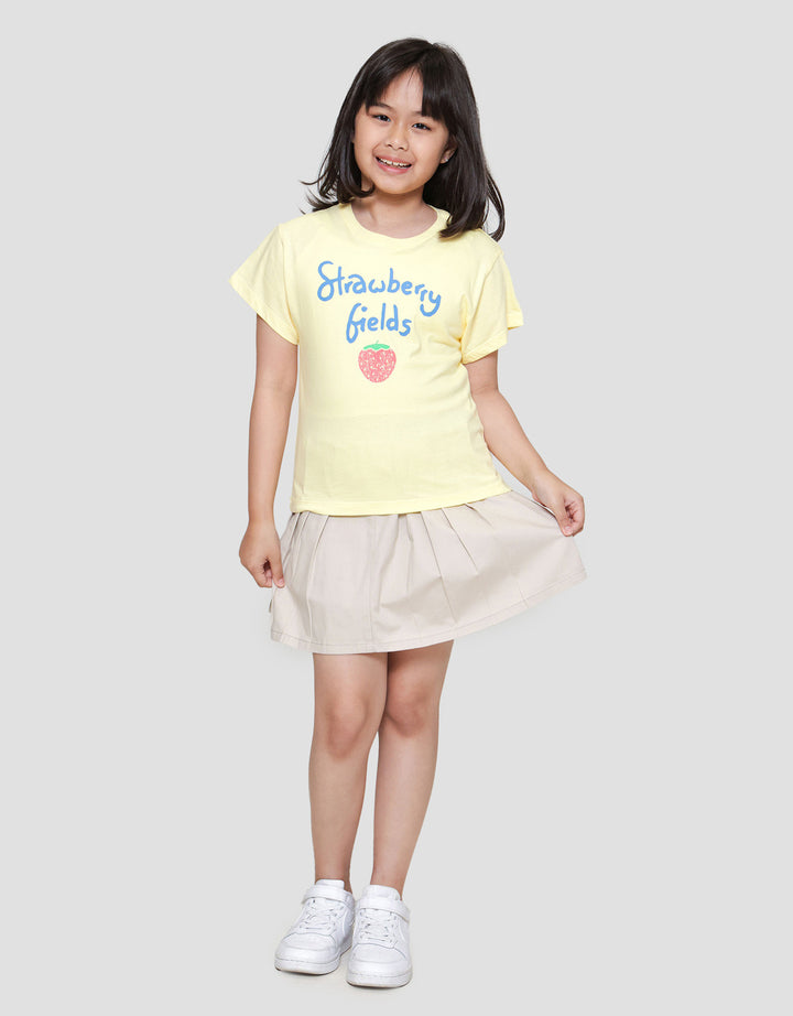 Little M Tee Strawberry Fields Kaos Anak Perempuan