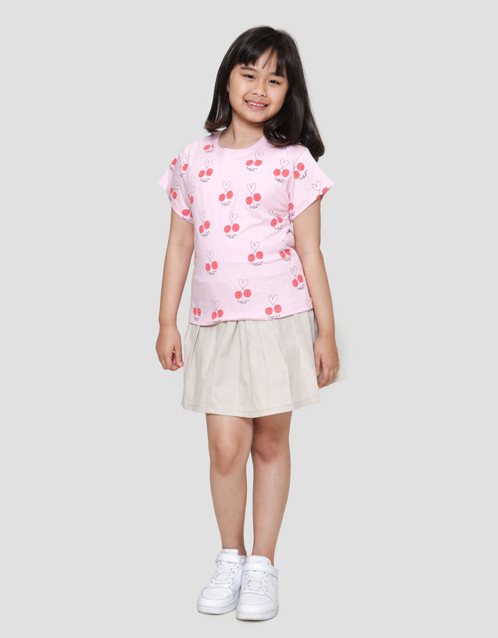 Little M Aop Cherry Kaos Anak Perempuan