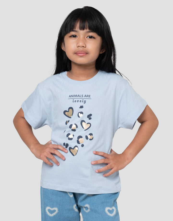 Little M Foil Heart Kaos Anak Perempuan