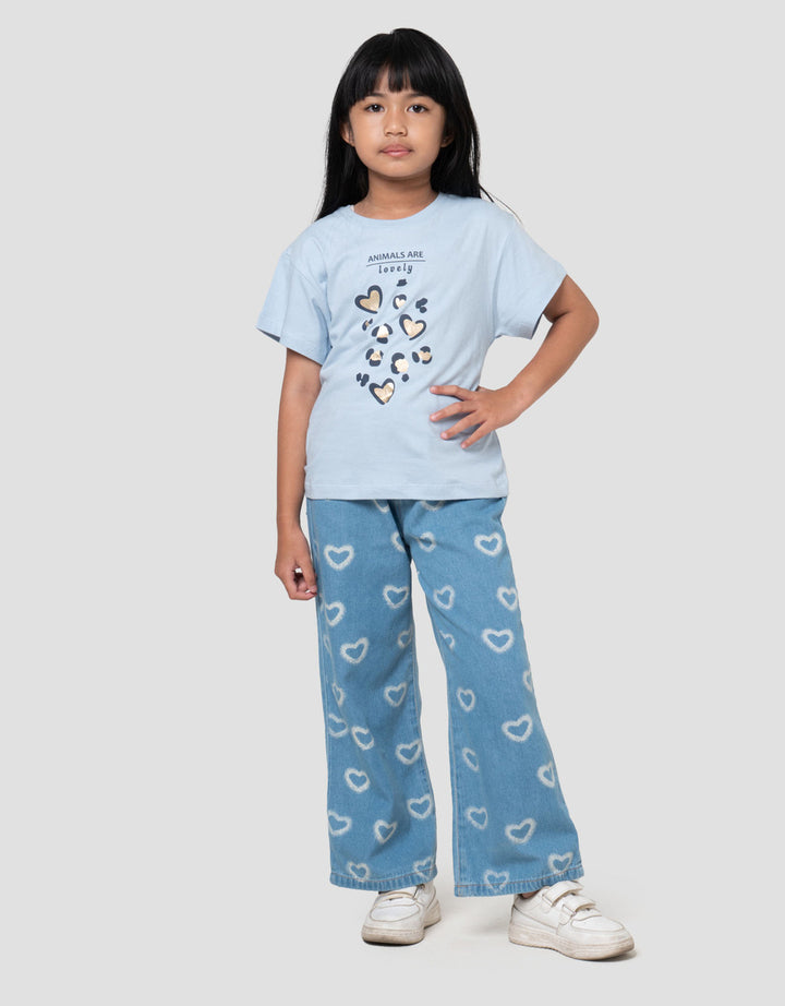 Little M Foil Heart Kaos Anak Perempuan