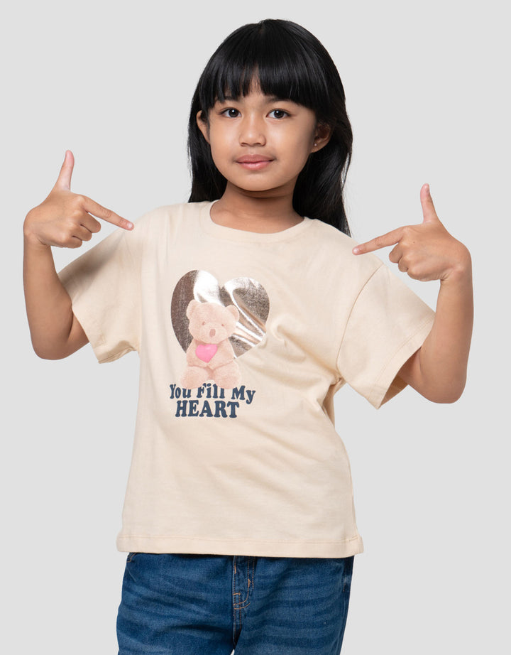 Little M Foil Bear Kifoil Kaos Anak Perempuan