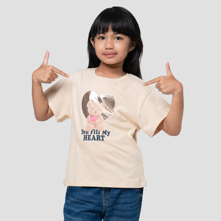 Little M Foil Bear Kifoil Kaos Anak Perempuan