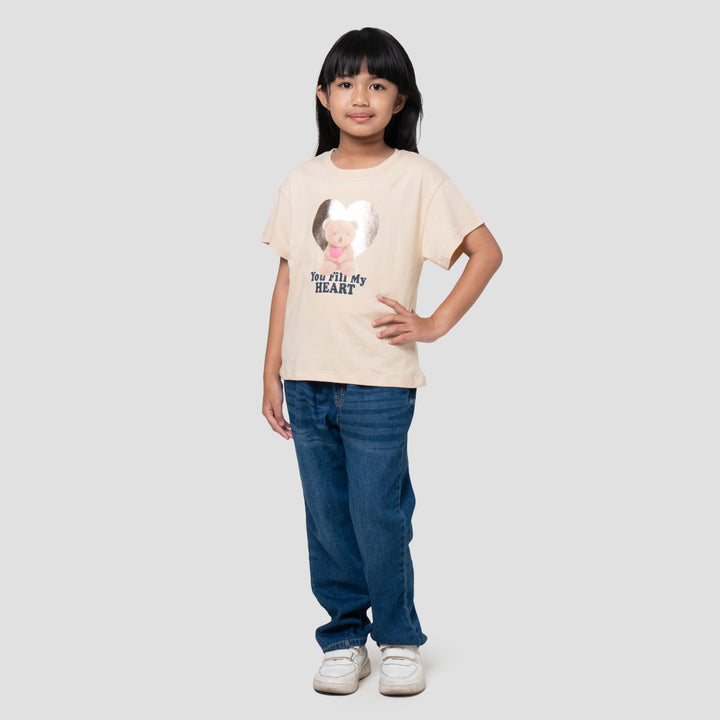 Little M Foil Bear Kifoil Kaos Anak Perempuan