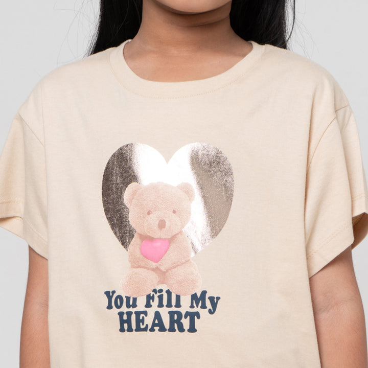 Little M Foil Bear Kifoil Kaos Anak Perempuan
