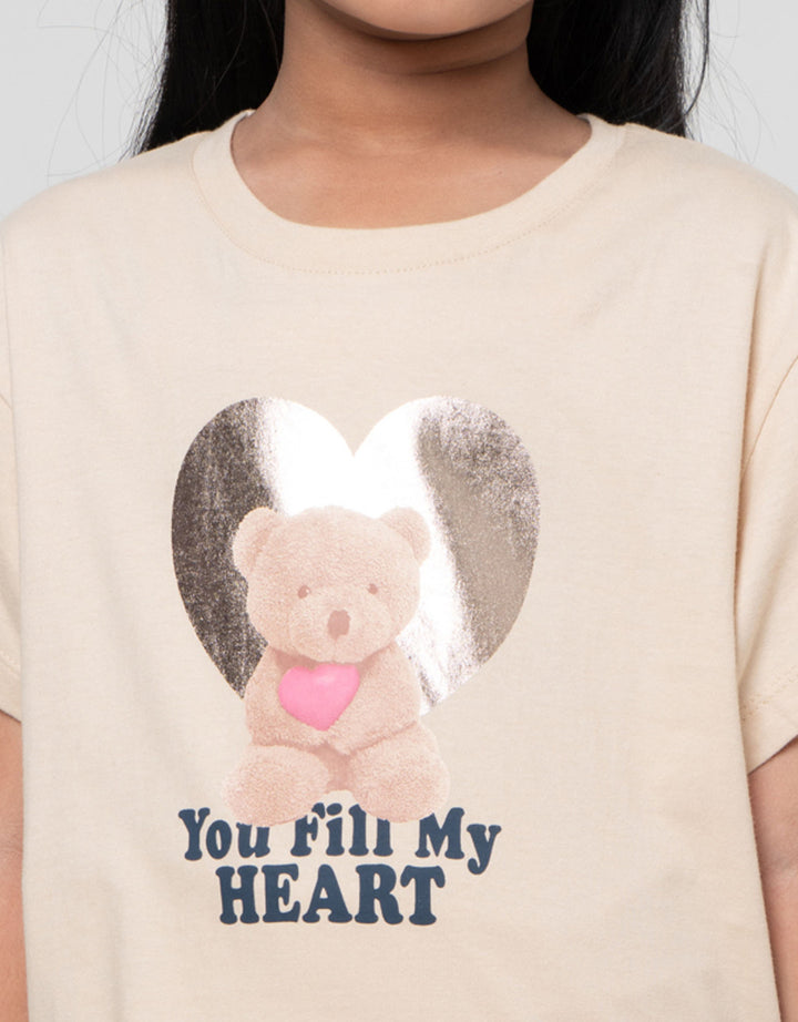 Little M Foil Bear Kifoil Kaos Anak Perempuan