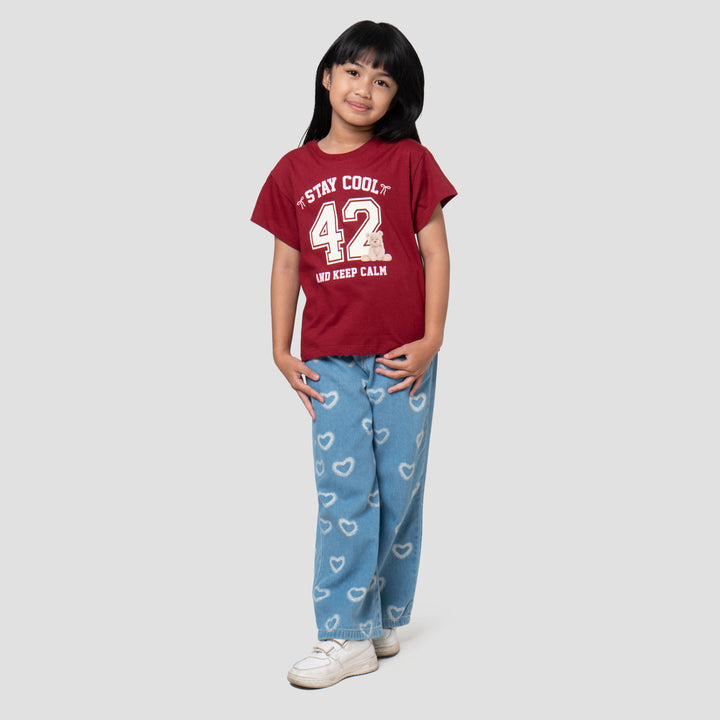Little M Number Kaos Anak Perempuan