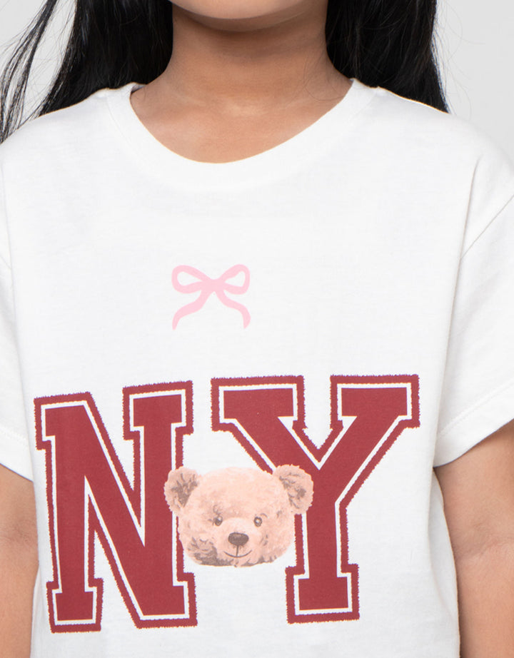 Little M Ny Bear Kaos Anak Perempuan