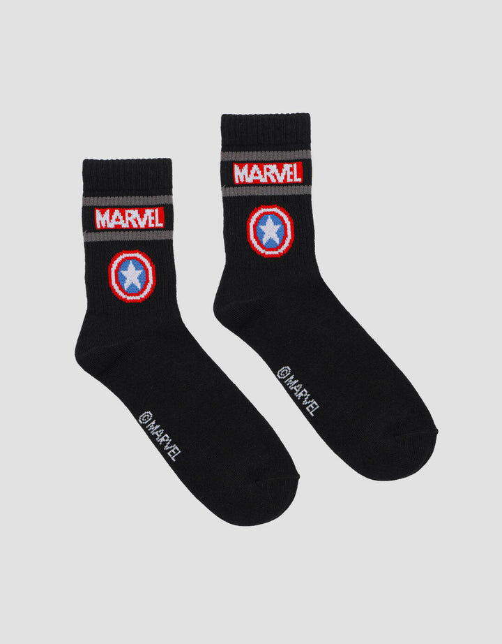Marvel Logo Captain America Kaus Kaki Anak Laki-laki