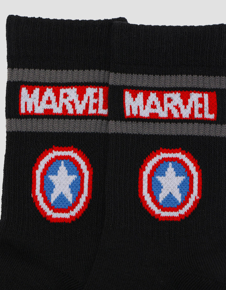 Marvel Logo Captain America Kaus Kaki Anak Laki-laki