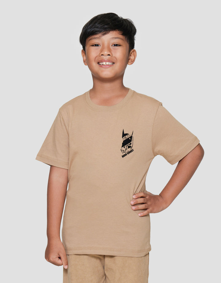 Character Batman Logo Dpn Flocking Print Kaos Anak Laki-laki