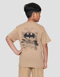 Character Batman Logo Dpn Flocking Print Kaos Anak Laki-laki