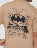 Character Batman Logo Dpn Flocking Print Kaos Anak Laki-laki