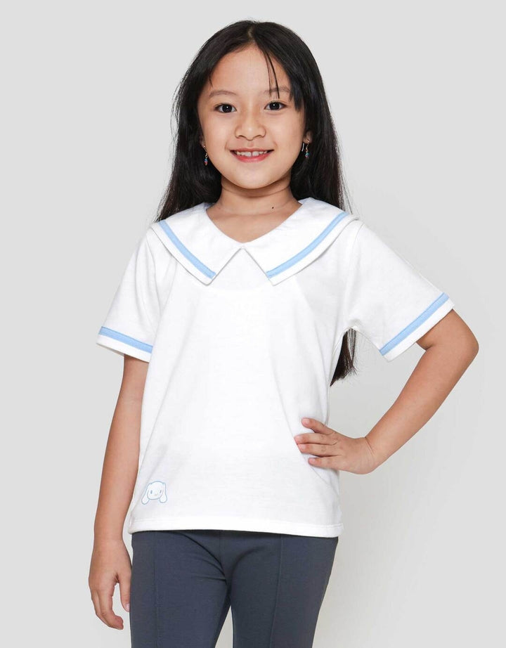 Character Cinnamoroll Sailor Collar Kaos Anak Perempuan