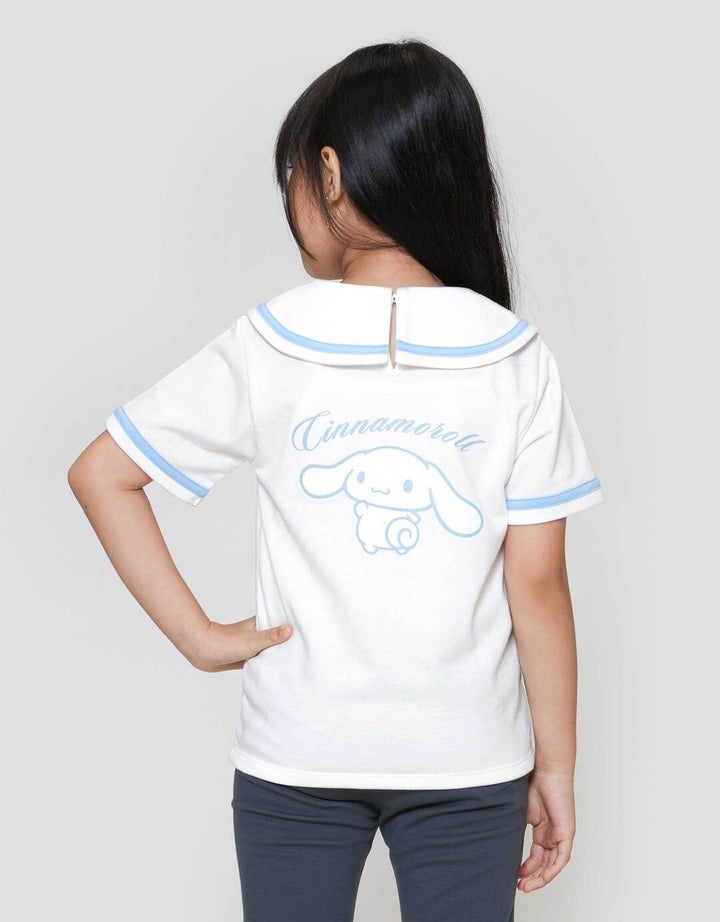 Character Cinnamoroll Sailor Collar Kaos Anak Perempuan