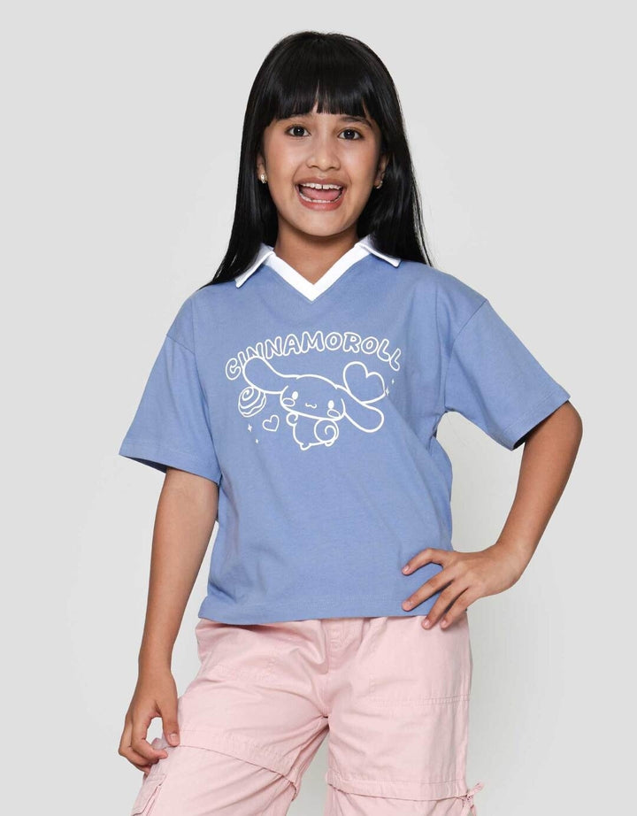 Character Cinnamoroll Collar Kaos Anak Perempuan