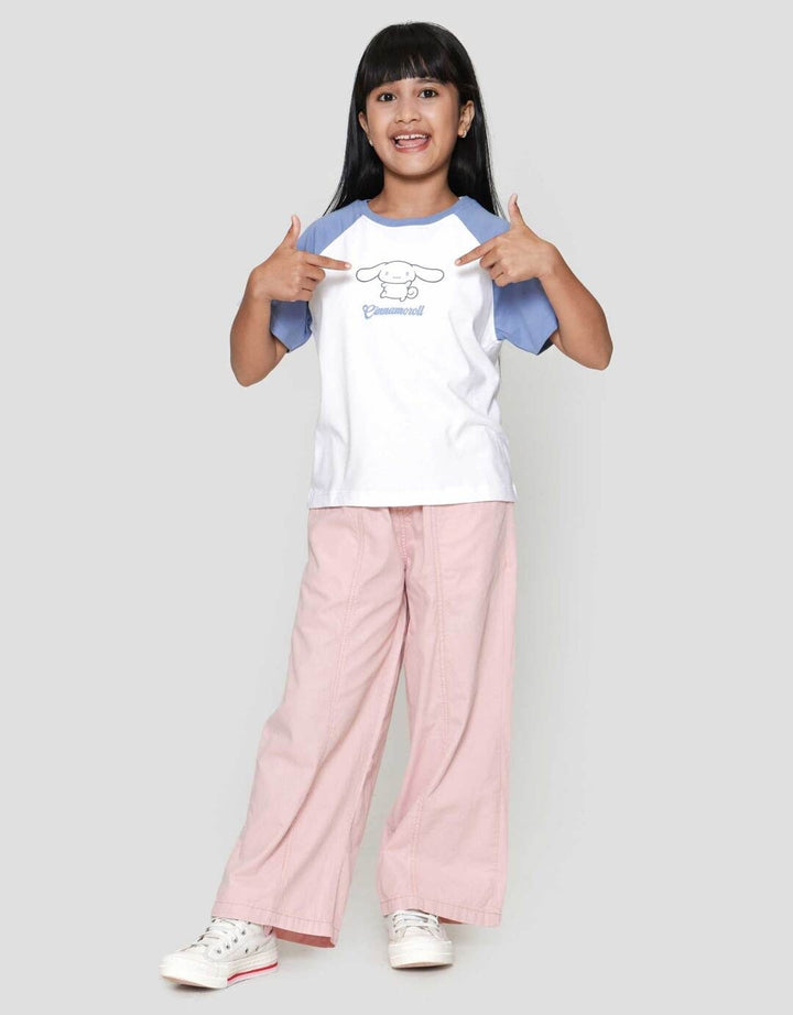 Character Cinnamoroll Raglan Kaos Anak Perempuan