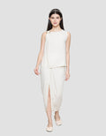 ZES Sleeveless With Gold Buckle On Shoulder Blouse Wanita MPRWT011