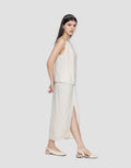 ZES Sleeveless With Gold Buckle On Shoulder Blouse Wanita MPRWT011