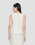 ZES Sleeveless With Gold Buckle On Shoulder Blouse Wanita MPRWT011