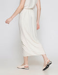 ZES Drape With Gold Buckle Rok Midi Wanita MPRWB006