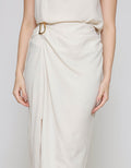 ZES Drape With Gold Buckle Rok Midi Wanita MPRWB006