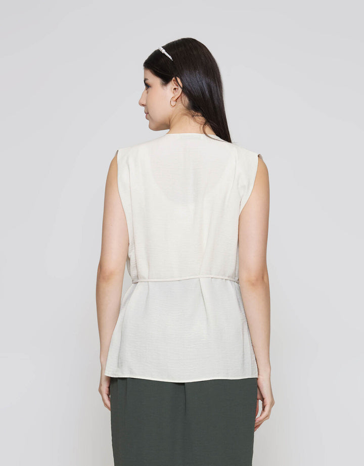 ZES Flowey With Belt Vest Wanita MPROW007