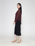 ZES See Thru Ruffle Blouse Wanita MPRWT012