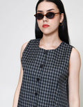 ZES Houndstooth Vest Wanita MPROW010
