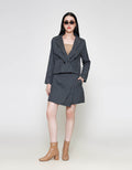 ZES Houndstooth Blazer Wanita MPROW009