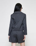 ZES Houndstooth Blazer Wanita MPROW009
