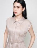 ZES Sleeveless With Belt Kemeja Wanita MPRWT014