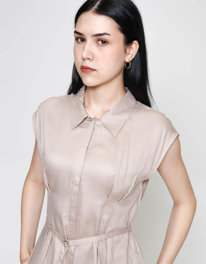 ZES Sleeveless With Belt Kemeja Wanita MPRWT014