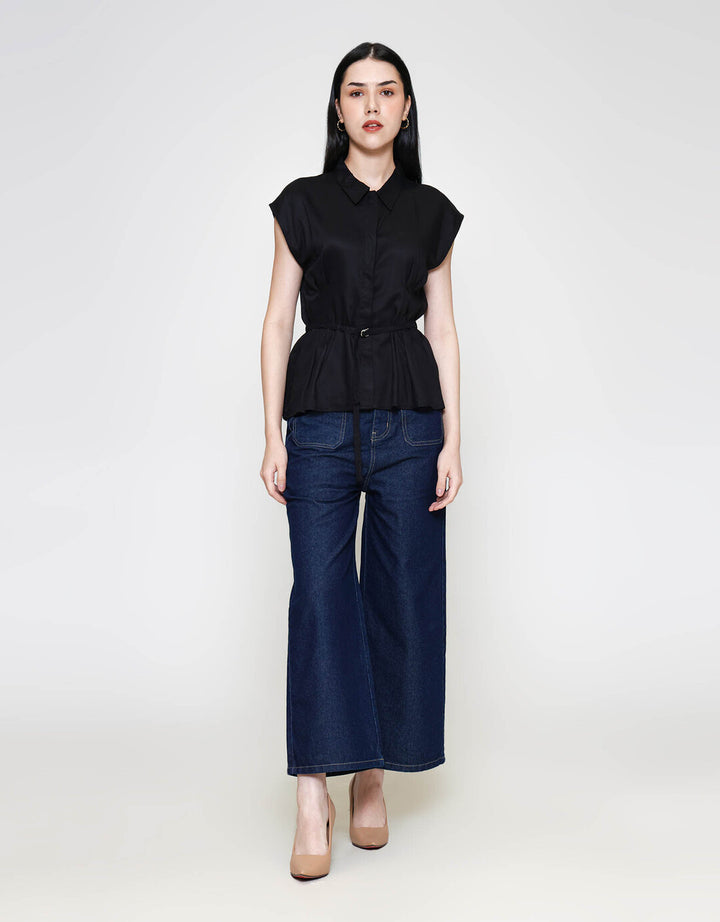 ZES Sleeveless With Belt Kemeja Wanita MPRWT014