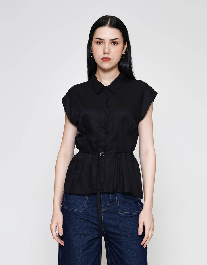 ZES Sleeveless With Belt Kemeja Wanita MPRWT014