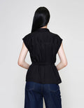 ZES Sleeveless With Belt Kemeja Wanita MPRWT014