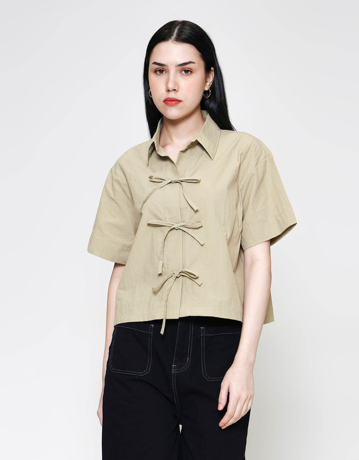 ZES Parachute Coquette Boxy Kemeja Wanita MASWT004