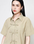ZES Parachute Coquette Boxy Kemeja Wanita MASWT004