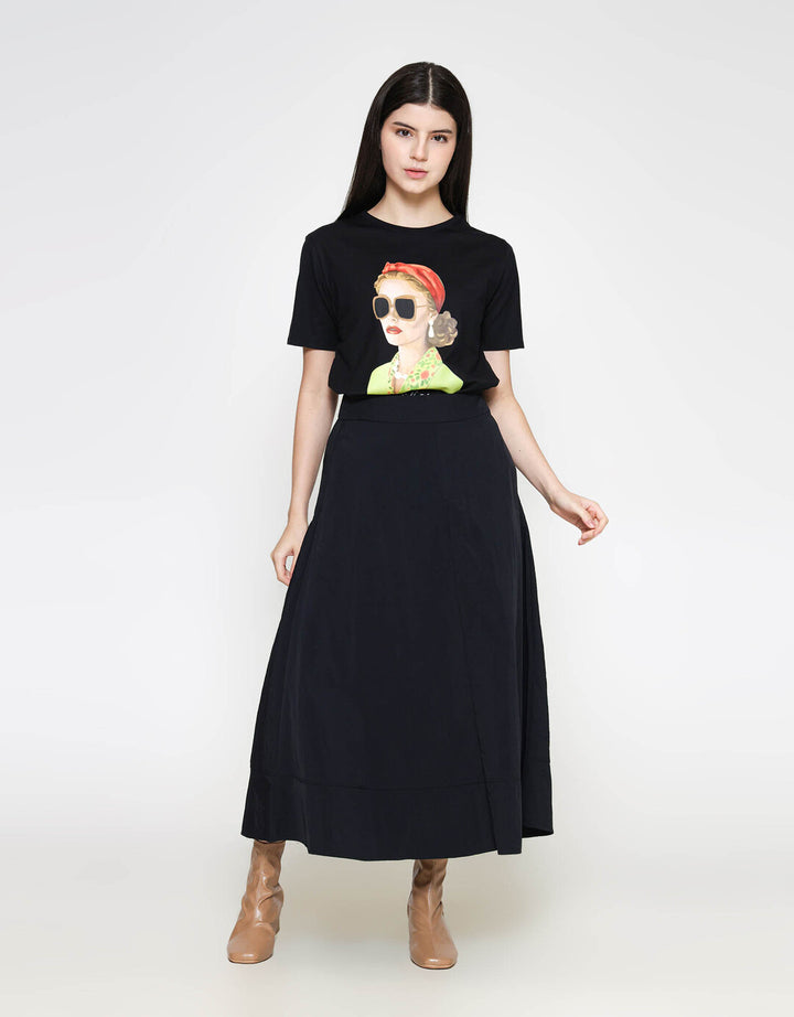 ZES Parachut A Line Rok Midi Wanita MASWB007