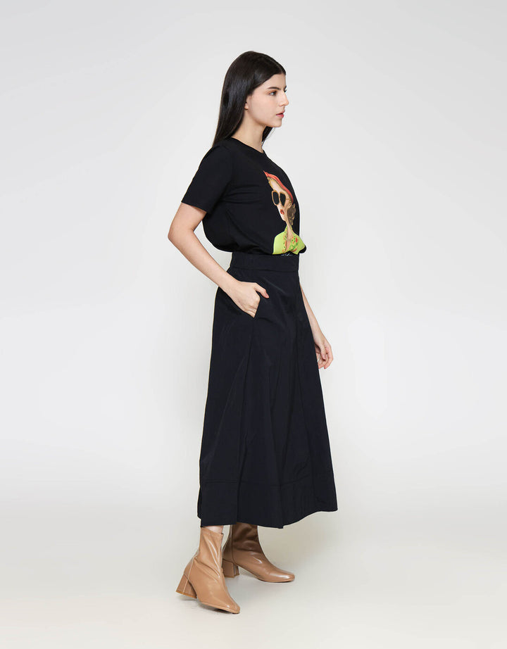 ZES Parachut A Line Rok Midi Wanita MASWB007