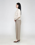 ZES Boxy Linen Look Jaket Wanita MASOW001
