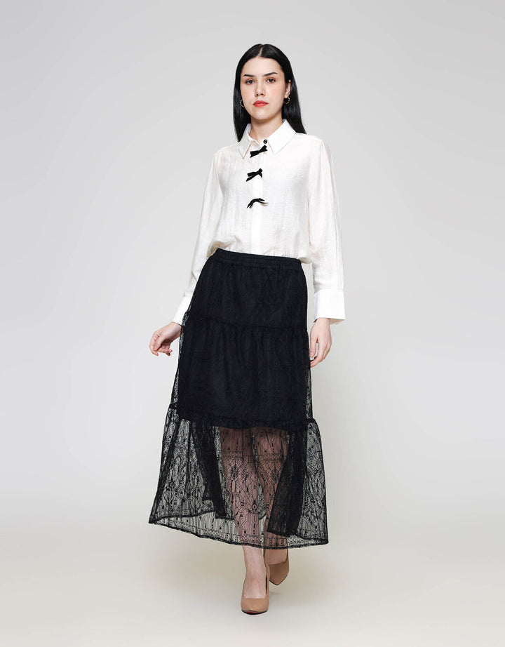 ZES Simply Long Lace Rok Midi Wanita MASWB012