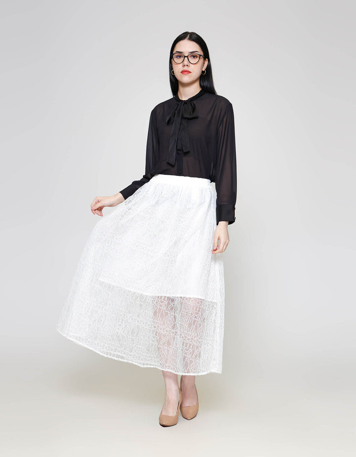 ZES Long Lace Rok Midi Wanita MASWB013