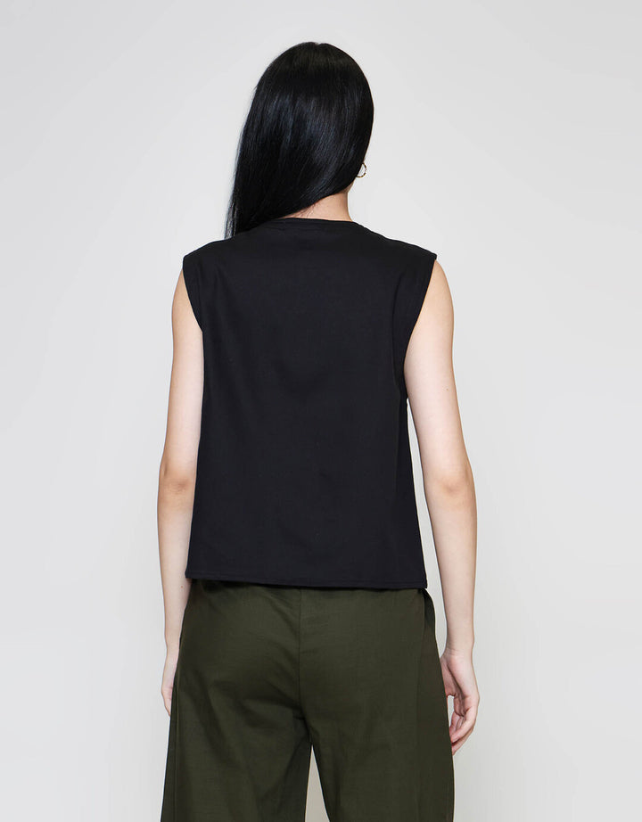 ZES Sleeveless Top With Tie Detail Blouse Wanita MASWT005