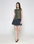 ZES Sleeveless Top With Tie Detail Blouse Wanita MASWT005