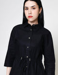 ZES With Waist Drawstring Kemeja Lengan Panjang Wanita TSBWT012